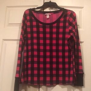 Victoria’s Secret Medium Pick/Black Plaid with Black Cuffs